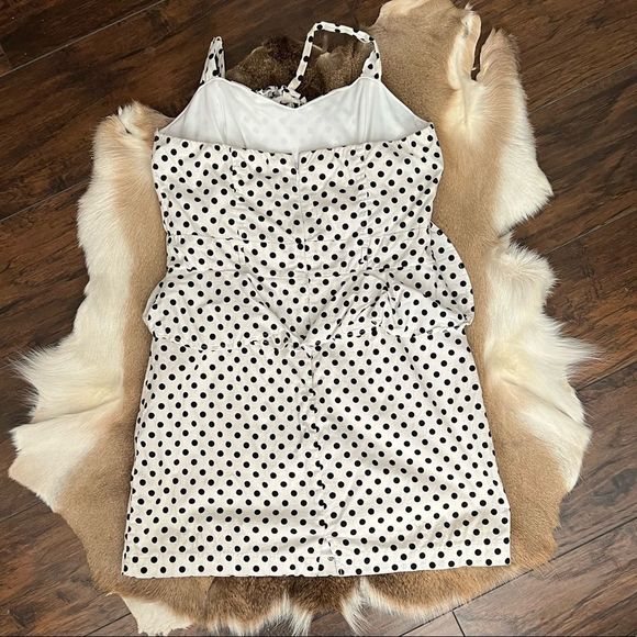 Grass Collection Polka Dot Halter Peplum - Picture 3 of 9